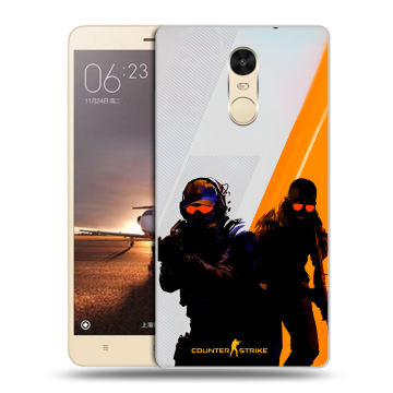 Силиконовый противоударный чехол на Xiaomi RedMi Note 4X с принтом Контер страйк Counter strike