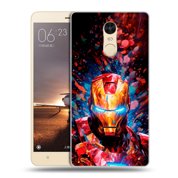 Силиконовый противоударный чехол на Xiaomi RedMi Note 4X с принтом Железный человек Ironman Силиконовый противоударный чехол на Xiaomi RedMi Note 4X с принтом Железный человек Ironman