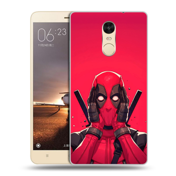 Силиконовый противоударный чехол на Xiaomi RedMi Note 4X с принтом Дедпул Deadpool