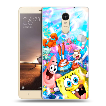 Силиконовый противоударный чехол на Xiaomi RedMi Note 4X с принтом спанчбоб спанч боб Силиконовый противоударный чехол на Xiaomi RedMi Note 4X с принтом спанчбоб спанч боб
