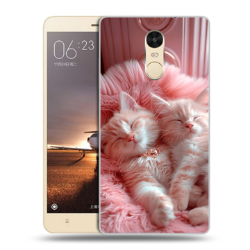 Силиконовый противоударный чехол на Xiaomi RedMi Note 4X с принтом котята котики