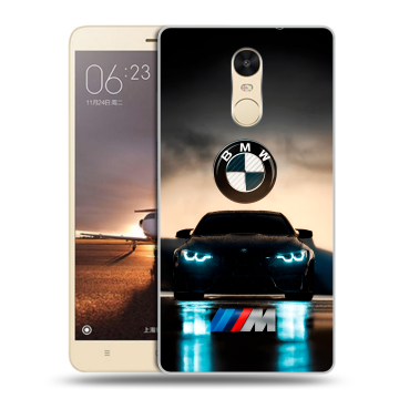 Силиконовый противоударный чехол на Xiaomi RedMi Note 4X с принтом БМВ BMW