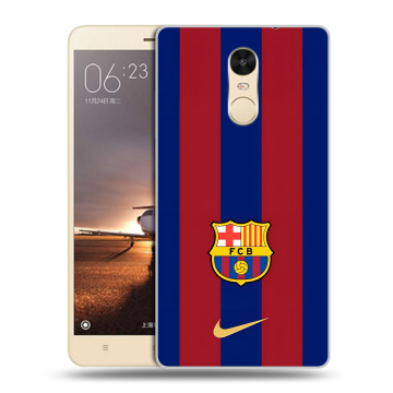 Силиконовый противоударный чехол на Xiaomi RedMi Note 4X с принтом Барселона Barcelona