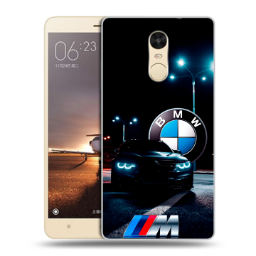 Силиконовый противоударный чехол на Xiaomi RedMi Note 4X с принтом БМВ BMW