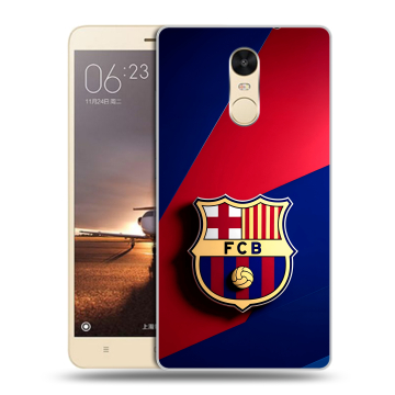 Силиконовый противоударный чехол на Xiaomi RedMi Note 4X с принтом Барселона Barcelona