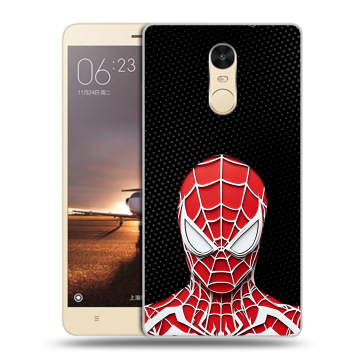 Силиконовый противоударный чехол на Xiaomi RedMi Note 4X с принтом человек паук spiderman