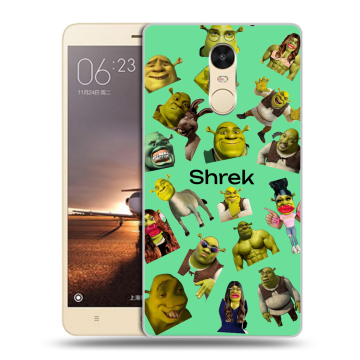 Силиконовый противоударный чехол на Xiaomi RedMi Note 4X с принтом Шрек Shrek Силиконовый противоударный чехол на Xiaomi RedMi Note 4X с принтом Шрек Shrek