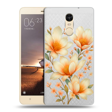 Силиконовый противоударный чехол на Xiaomi RedMi Note 4X с принтом Цветы Силиконовый противоударный чехол на Xiaomi RedMi Note 4X с принтом Цветы