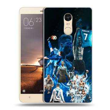 Силиконовый противоударный чехол на Xiaomi RedMi Note 4X с принтом Реал Роналдо
