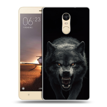 Силиконовый противоударный чехол на Xiaomi RedMi Note 4X с принтом Волк Силиконовый противоударный чехол на Xiaomi RedMi Note 4X с принтом Волк