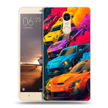 Силиконовый противоударный чехол на Xiaomi RedMi Note 4X с принтом Тачки Силиконовый противоударный чехол на Xiaomi RedMi Note 4X с принтом Тачки