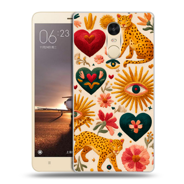 Силиконовый противоударный чехол на Xiaomi RedMi Note 4X с принтом Модный принт Силиконовый противоударный чехол на Xiaomi RedMi Note 4X с принтом Модный принт
