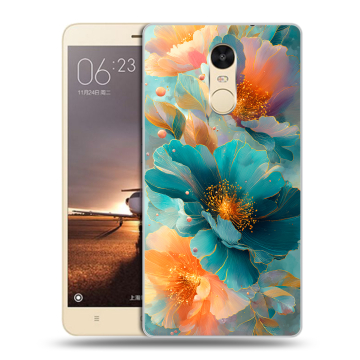 Силиконовый противоударный чехол на Xiaomi RedMi Note 4X с принтом Цветы Силиконовый противоударный чехол на Xiaomi RedMi Note 4X с принтом Цветы