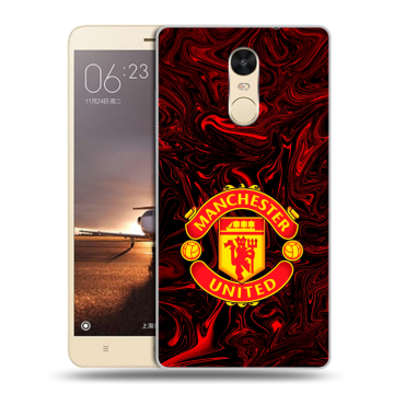 Силиконовый противоударный чехол на Xiaomi RedMi Note 4X с принтом Manchester United Силиконовый противоударный чехол на Xiaomi RedMi Note 4X с принтом Manchester United