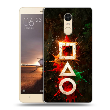 Силиконовый противоударный чехол на Xiaomi RedMi Note 4X с принтом Squid Game Игра кальмара