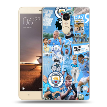Силиконовый противоударный чехол на Xiaomi RedMi Note 4X с принтом Man City Манчестер Сити Силиконовый противоударный чехол на Xiaomi RedMi Note 4X с принтом Man City Манчестер Сити