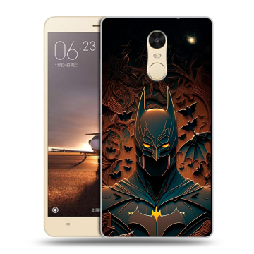Силиконовый противоударный чехол на Xiaomi RedMi Note 4X с принтом Batman Бэтмен Силиконовый противоударный чехол на Xiaomi RedMi Note 4X с принтом Batman Бэтмен