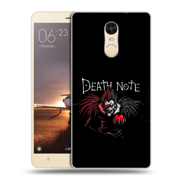 Силиконовый противоударный чехол на Xiaomi RedMi Note 4X с принтом Death note Тетрадь смерти Силиконовый противоударный чехол на Xiaomi RedMi Note 4X с принтом Death note Тетрадь смерти