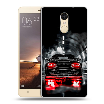 Силиконовый противоударный чехол на Xiaomi RedMi Note 4X с принтом BMW БМВ