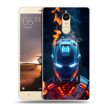 Силиконовый противоударный чехол на Xiaomi RedMi Note 4X с принтом IronMan Железный человек