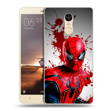 Силиконовый противоударный чехол на Xiaomi RedMi Note 4X с принтом Spiderman Человек паук
