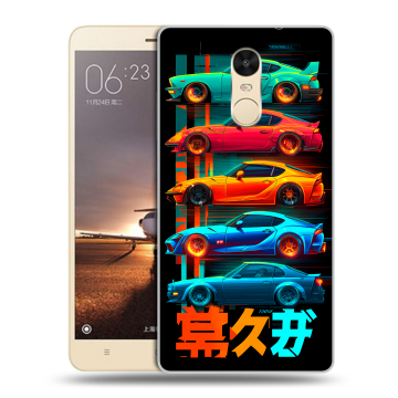 Силиконовый противоударный чехол на Xiaomi RedMi Note 4X с принтом машины тачки Силиконовый противоударный чехол на Xiaomi RedMi Note 4X с принтом машины тачки