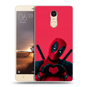 Силиконовый противоударный чехол на Xiaomi RedMi Note 4X с принтом Дедпул Deadpool