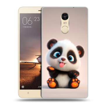 Силиконовый противоударный чехол на Xiaomi RedMi Note 4X с принтом милая панда Силиконовый противоударный чехол на Xiaomi RedMi Note 4X с принтом милая панда