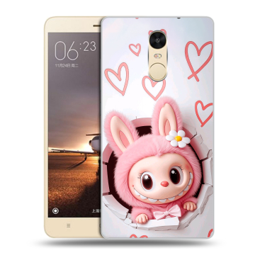 Силиконовый противоударный чехол на Xiaomi RedMi Note 4X с принтом Labubu Лабубу Силиконовый противоударный чехол на Xiaomi RedMi Note 4X с принтом Labubu Лабубу