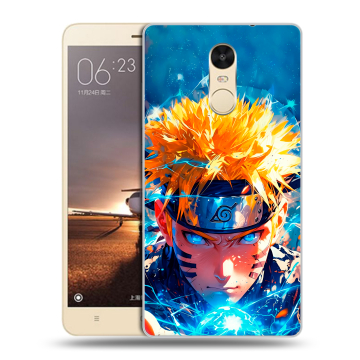 Силиконовый противоударный чехол на Xiaomi RedMi Note 4X с принтом Аниме Наруто Naruto