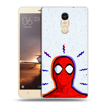 Силиконовый противоударный чехол на Xiaomi RedMi Note 4X с принтом Spiderman Человек паук Силиконовый противоударный чехол на Xiaomi RedMi Note 4X с принтом Spiderman Человек паук