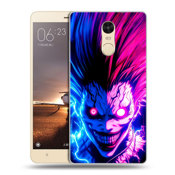 Силиконовый противоударный чехол на Xiaomi RedMi Note 4X с принтом Death note Тетрадь смерти Силиконовый противоударный чехол на Xiaomi RedMi Note 4X с принтом Death note Тетрадь смерти