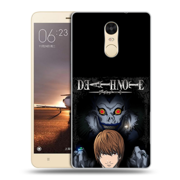 Силиконовый противоударный чехол на Xiaomi RedMi Note 4X с принтом Death note Тетрадь смерти Силиконовый противоударный чехол на Xiaomi RedMi Note 4X с принтом Death note Тетрадь смерти