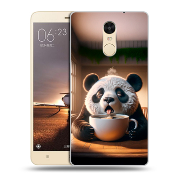 Силиконовый противоударный чехол на Xiaomi RedMi Note 4X с принтом смешная панда