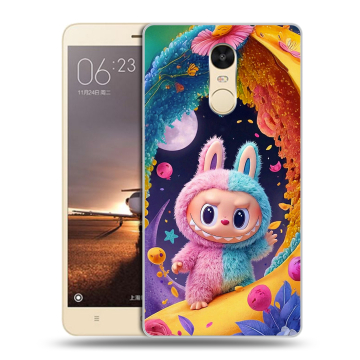 Силиконовый противоударный чехол на Xiaomi RedMi Note 4X с принтом Labubu Лабубу
