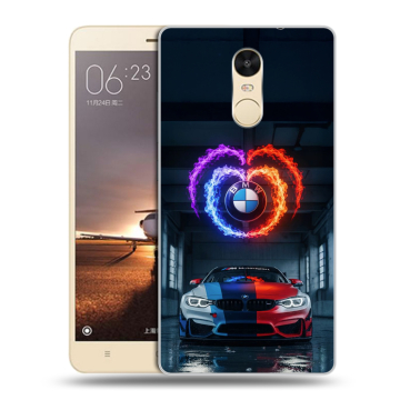 Силиконовый противоударный чехол на Xiaomi RedMi Note 4X с принтом BMW БМВ Силиконовый противоударный чехол на Xiaomi RedMi Note 4X с принтом BMW БМВ