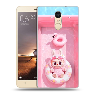 Силиконовый противоударный чехол на Xiaomi RedMi Note 4X с принтом Labubu Лабубу Силиконовый противоударный чехол на Xiaomi RedMi Note 4X с принтом Labubu Лабубу