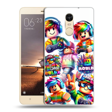 Силиконовый противоударный чехол на Xiaomi RedMi Note 4X с принтом Roblox Роблокс Силиконовый противоударный чехол на Xiaomi RedMi Note 4X с принтом Roblox Роблокс