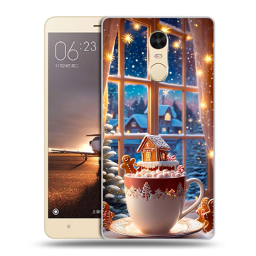 Силиконовый противоударный чехол на Xiaomi RedMi Note 4X с принтом Новый год Силиконовый противоударный чехол на Xiaomi RedMi Note 4X с принтом Новый год