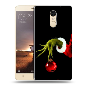 Силиконовый противоударный чехол на Xiaomi RedMi Note 4X с принтом Новый год Гринч Силиконовый противоударный чехол на Xiaomi RedMi Note 4X с принтом Новый год Гринч