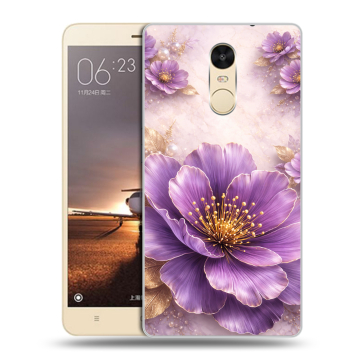 Силиконовый противоударный чехол на Xiaomi RedMi Note 4X с принтом женский