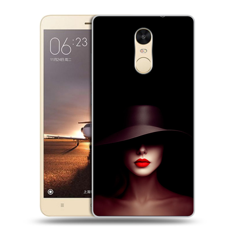 Силиконовый противоударный чехол на Xiaomi RedMi Note 4X с принтом Девушка в шляпе Силиконовый противоударный чехол на Xiaomi RedMi Note 4X с принтом Девушка в шляпе