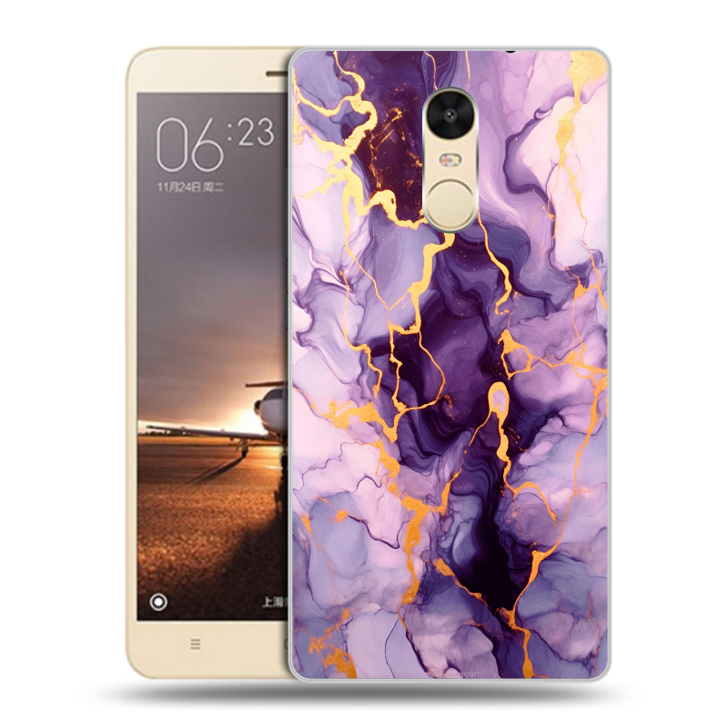 Силиконовый противоударный чехол на Xiaomi RedMi Note 4X с принтом Мрамор Силиконовый противоударный чехол на Xiaomi RedMi Note 4X с принтом Мрамор