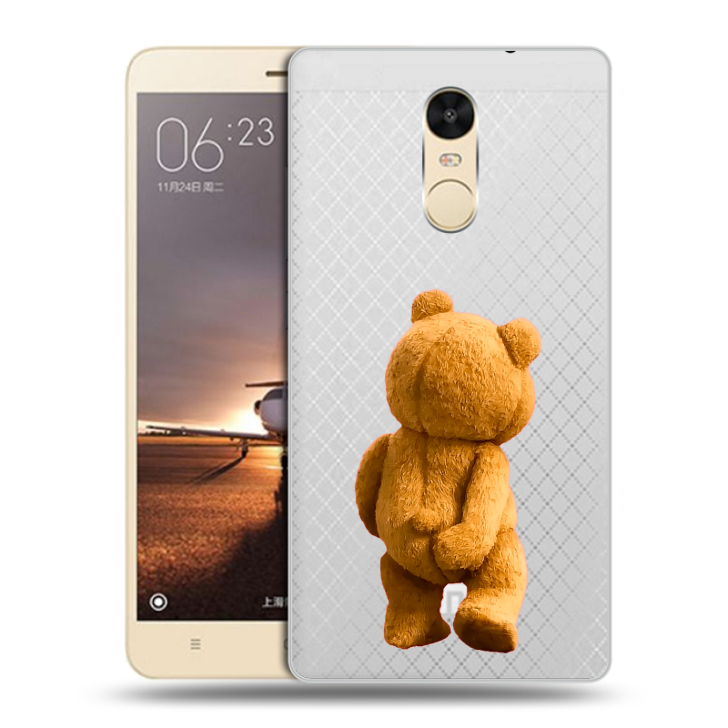 Силиконовый противоударный чехол на Xiaomi RedMi Note 4X с принтом Медведь Силиконовый противоударный чехол на Xiaomi RedMi Note 4X с принтом Медведь