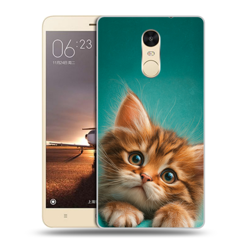 Силиконовый противоударный чехол на Xiaomi RedMi Note 4X с принтом котенок Силиконовый противоударный чехол на Xiaomi RedMi Note 4X с принтом котенок