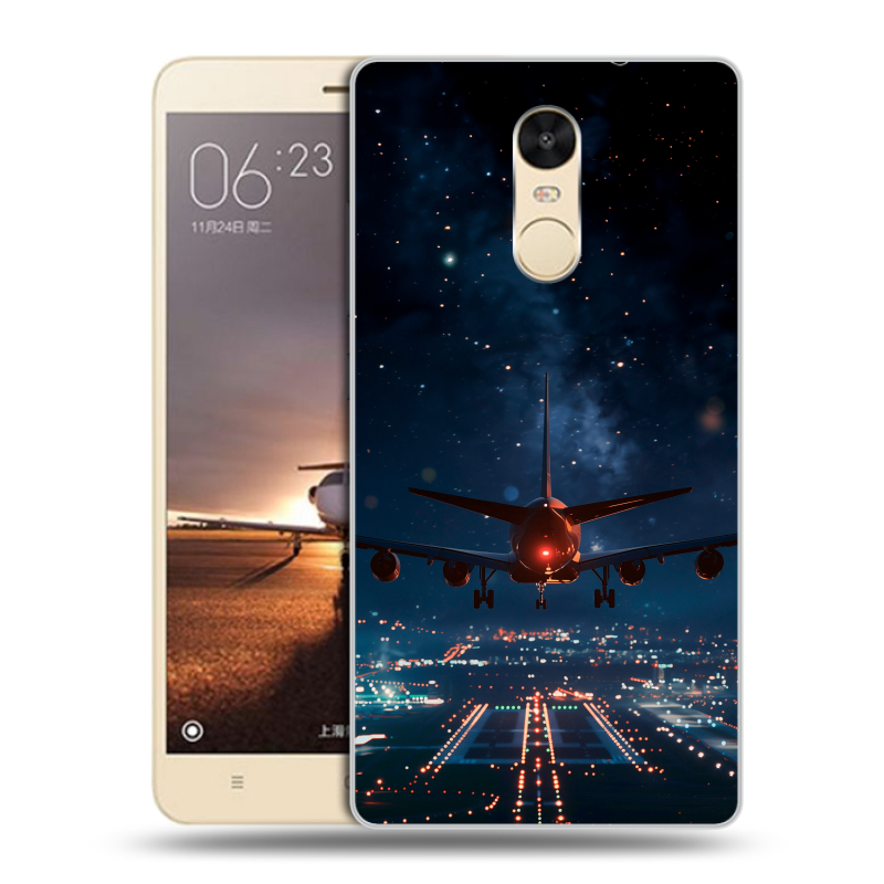 Силиконовый противоударный чехол на Xiaomi RedMi Note 4X с принтом самолет Силиконовый противоударный чехол на Xiaomi RedMi Note 4X с принтом самолет
