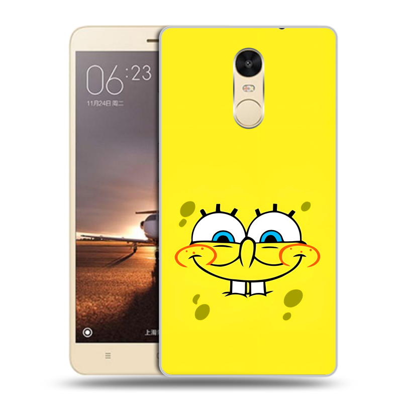 Силиконовый противоударный чехол на Xiaomi RedMi Note 4X с принтом спанчбоб спанч боб Силиконовый противоударный чехол на Xiaomi RedMi Note 4X с принтом спанчбоб спанч боб