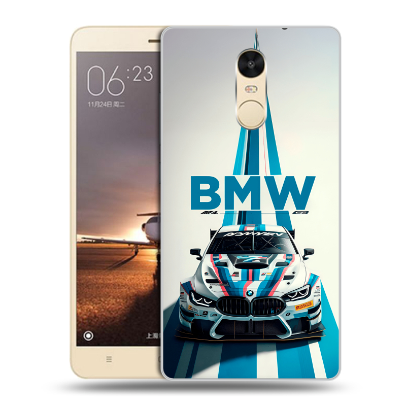 Силиконовый противоударный чехол на Xiaomi RedMi Note 4X с принтом БМВ BMW Силиконовый противоударный чехол на Xiaomi RedMi Note 4X с принтом БМВ BMW