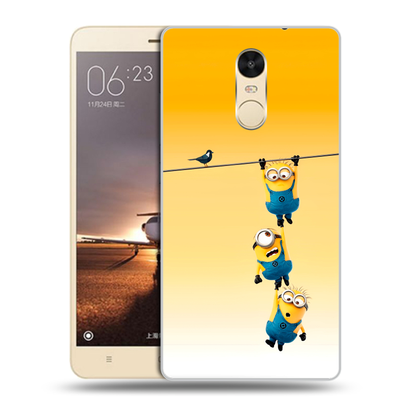 Силиконовый противоударный чехол на Xiaomi RedMi Note 4X с принтом Миньоны Силиконовый противоударный чехол на Xiaomi RedMi Note 4X с принтом Миньоны