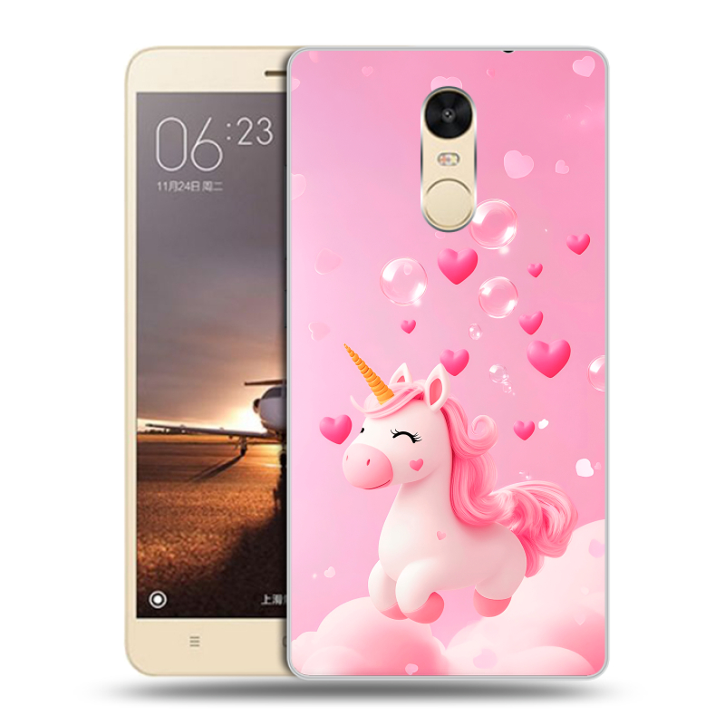 Силиконовый противоударный чехол на Xiaomi RedMi Note 4X с принтом Единорог Силиконовый противоударный чехол на Xiaomi RedMi Note 4X с принтом Единорог